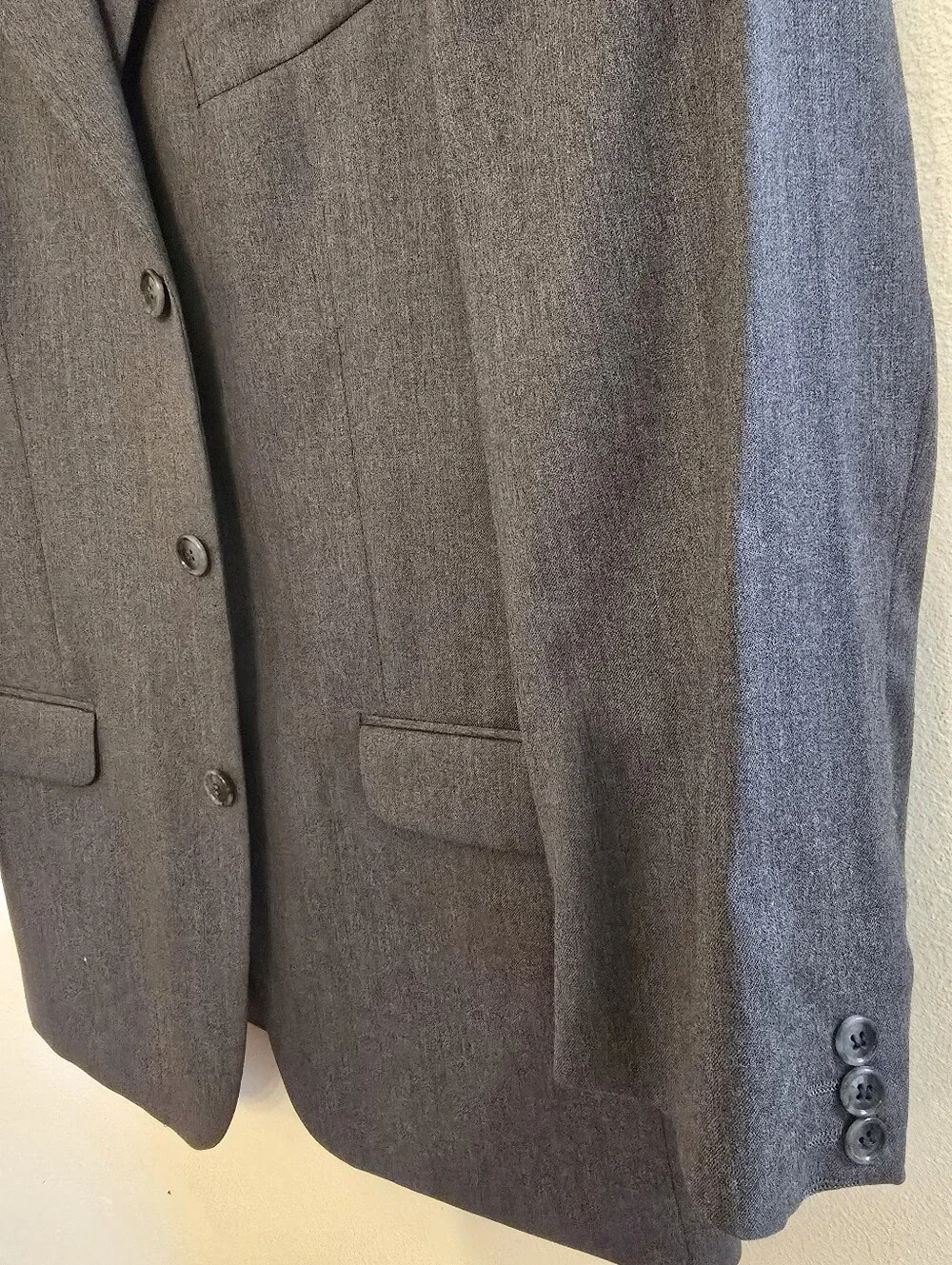 Gianfranco Ruffini Italy 100% Wool Men’s Solid Gray Grey Blazer Sports Coat 40R